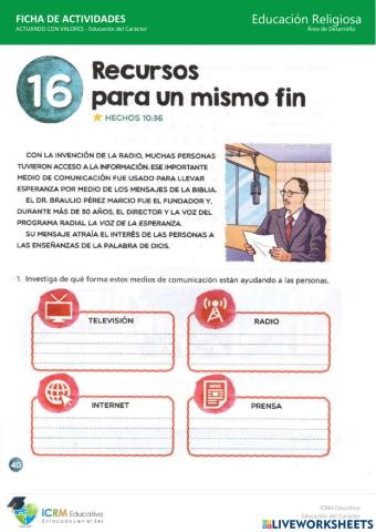 Recursos para un mismo fin