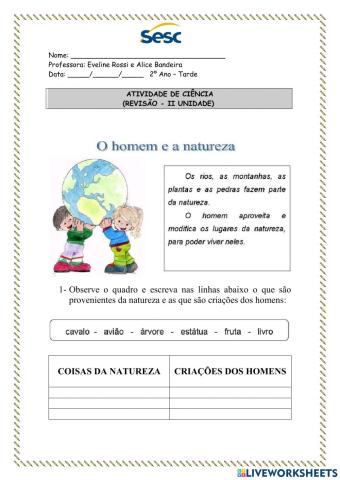 Atividade de geografia