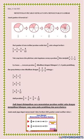 Pecahan senilai tanpa gambar 1