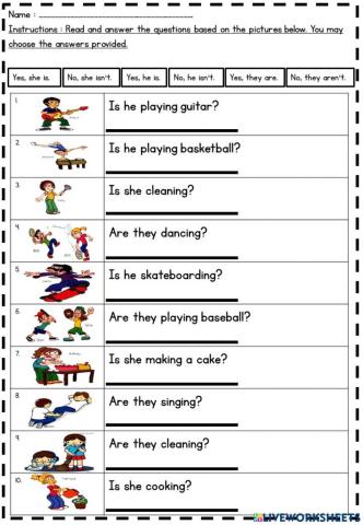 Present Continuous Tense (Question Form)