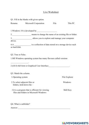 Chapter 2 live worksheet