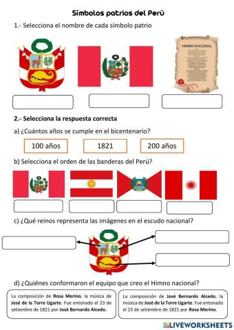 Símbolos patrios del perú