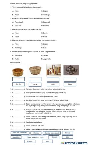 Soal Prakarya Kerajinan Kelas 9