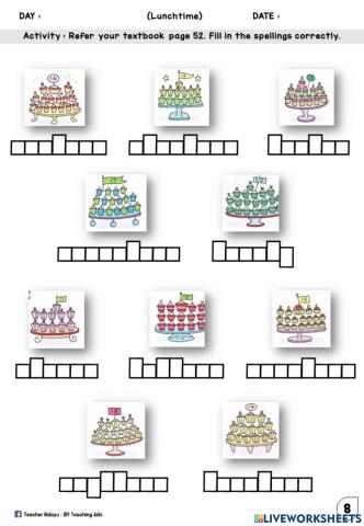 Lunchtime year 1 (Numbers 11 to 20 : Spelling)