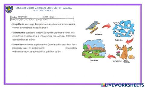 Poblacion comunidad y ecosistema