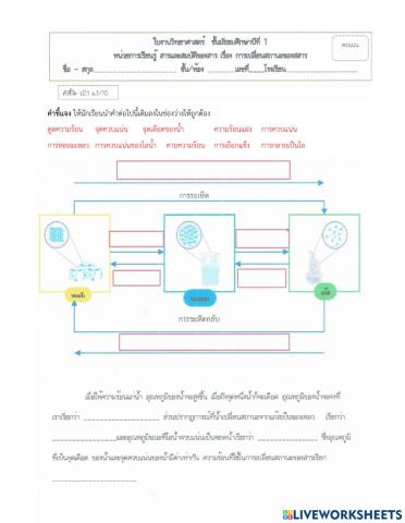 การเปลี่ยนสถานะของสาร