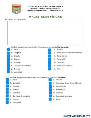 Magnitudes físicas