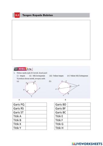 6.3 tangen kepada bulatan