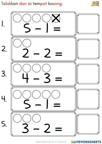 MATHS: Operasi Tolak