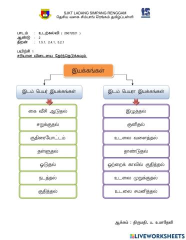 இடம் பெயர், பெயரா இயக்கங்கள்