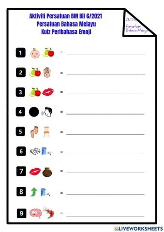 Kuiz Peribahasa Emoji