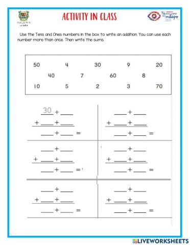 Break apart addends to add