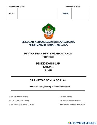 Pentaksiran tahun 4