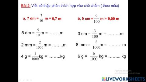 Bài tập 2 Tiết 31