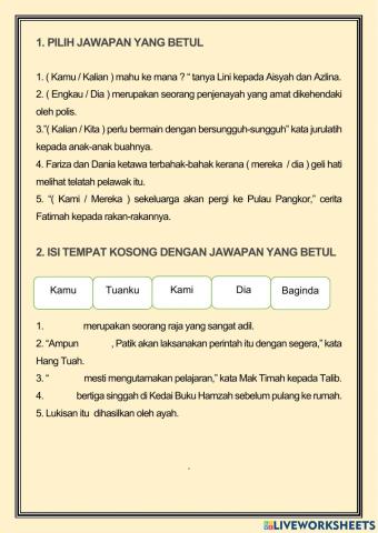 Kata ganti nama diri