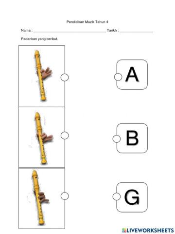 Latihan rekoder muzik tahun 3