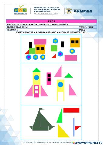 Educação Infantil - formas geométricas