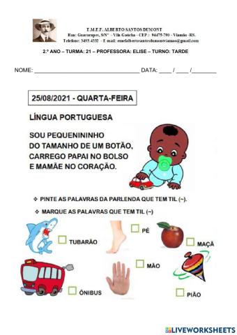 Aula do dia 25.08.2021