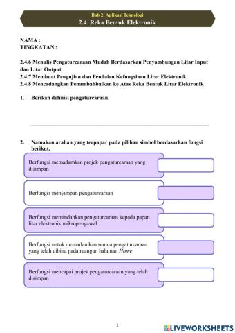 2.4 Reka Bentuk Elektronik