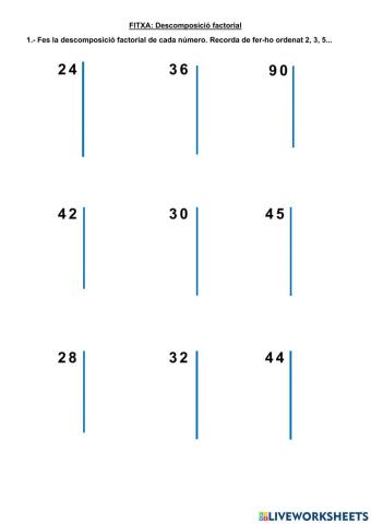 Descomposició factorial