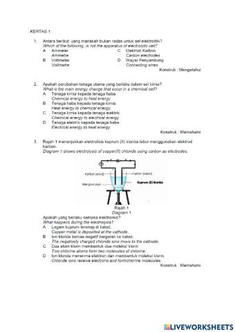 Kuiz bab 6 elektrokimia