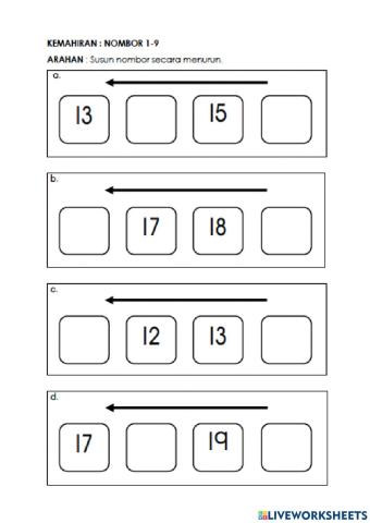 Tertib menurun 11-20