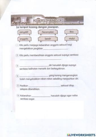 PENGURUSAN DIRI TAHAP SEDERHANA 3