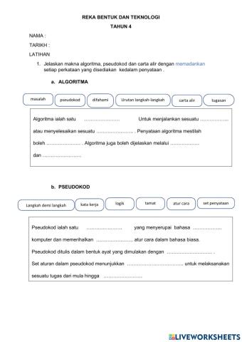 Asas Pengaturcaraan ( Algoritma,Pseudokod,Carta alir)