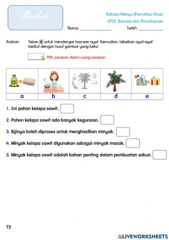 Bacaan dan Pemahaman T5