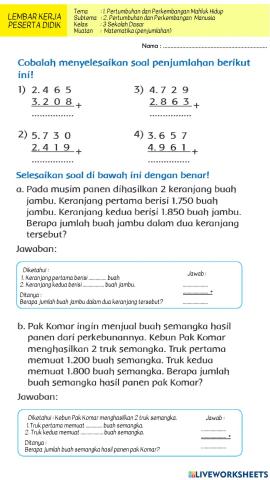 Matematika LKPD T1 ST 2