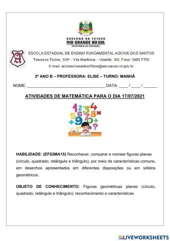 Aula do dia 17.07.2021 - matemática e ciências