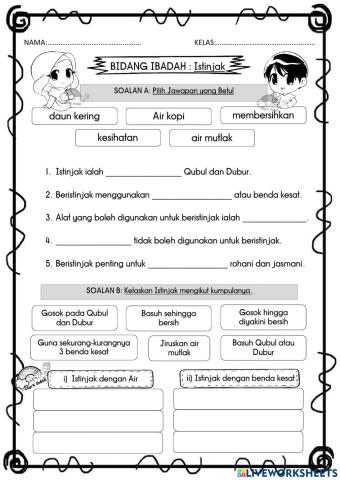 Latihan: KEBERSIHAN AMALANKU