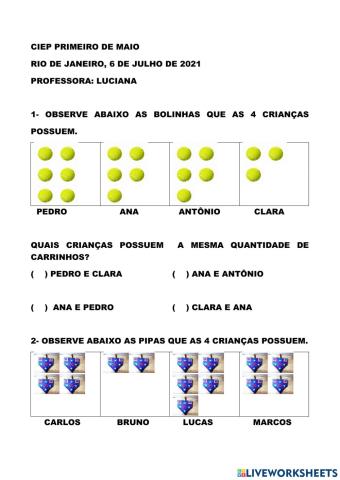 Revisão de matemática