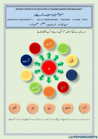 Fa1 urdu 6th unit -1 2021-22