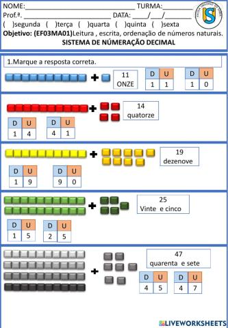 Atividade de matemática