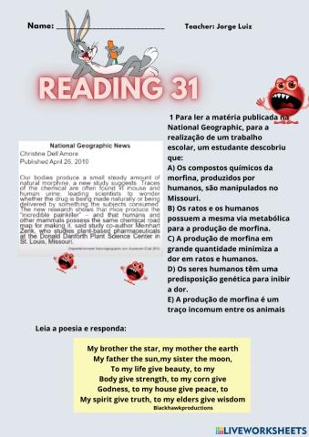 Reading test