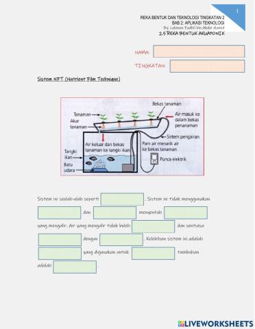RBT Tingkatan 2: Aplikasi Teknologi - 2.5 Reka Bentuk Akuaponik (5)