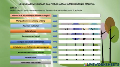 Usaha Pemeliharaan dan Pemuliharaan sumber hutan