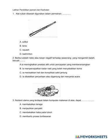 LATIHAN PENDIDIKAN JASMANI DAN KESIHATAN