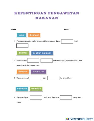 Kepentingan pengawetan makanan