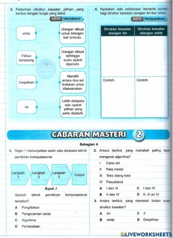 Latihan bab 2 algoritma - Ask tingkatan 2