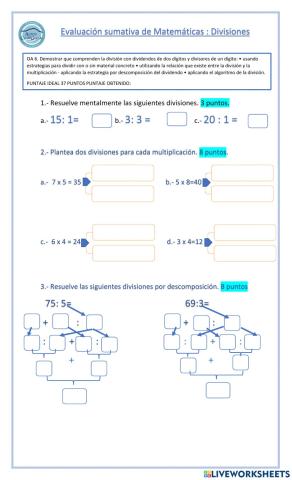 Guía de divisiones