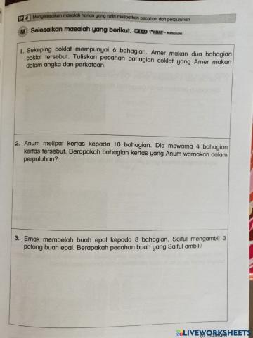 Selesaikan masalah pecahan dan perpuluhan