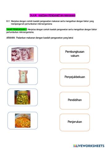 Kaedah Pengawetan Makanan