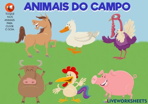 A cidade e o campo - Animais do campo sons.