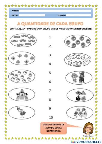 A Quantidade de Cada Grupo