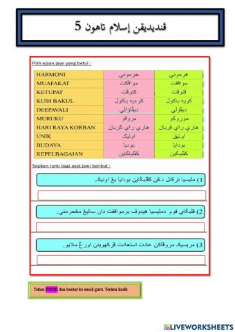 Pendidikan islam tahun 5