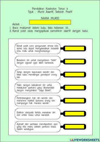 Murid Asertif, Sekolah Positif