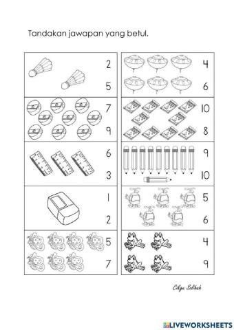 Membilang nombor 1-10