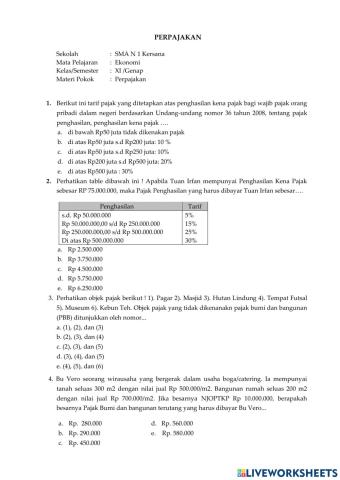 Instrumen penilaian pertemuan 2